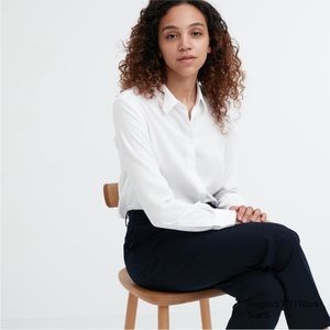 Uniqlo rayon blouse long sleeve